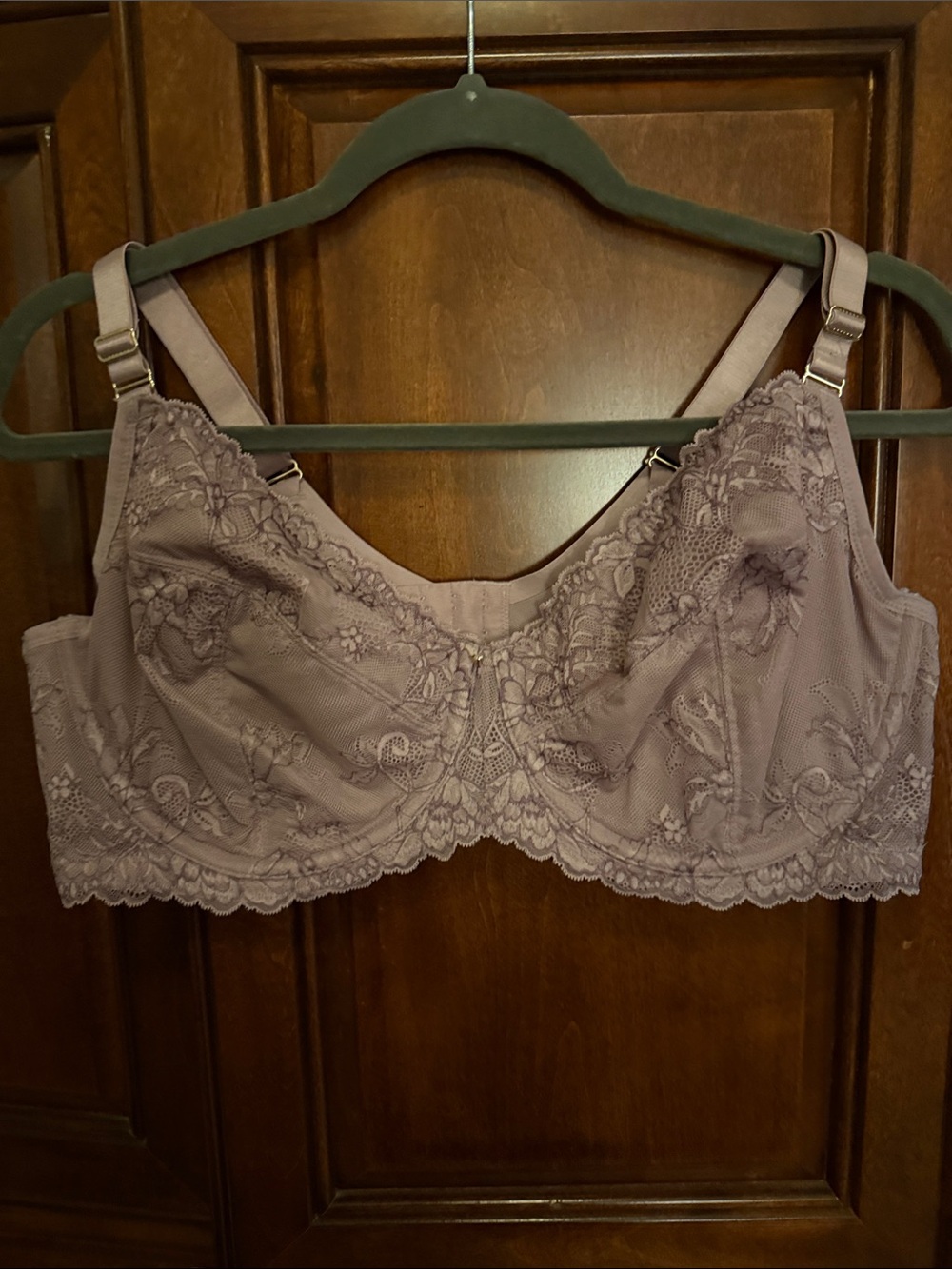 Cacique Lace Underwire Bra in Mauve